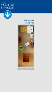 Planta mansarda 8,39 m2