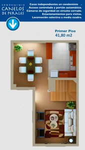 Planta primer piso 41,80 m2