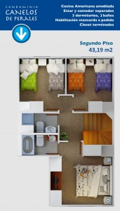 Planta segundo piso 43,19 m2