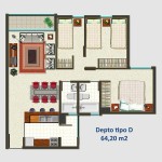 Tipo D 64,20 m2